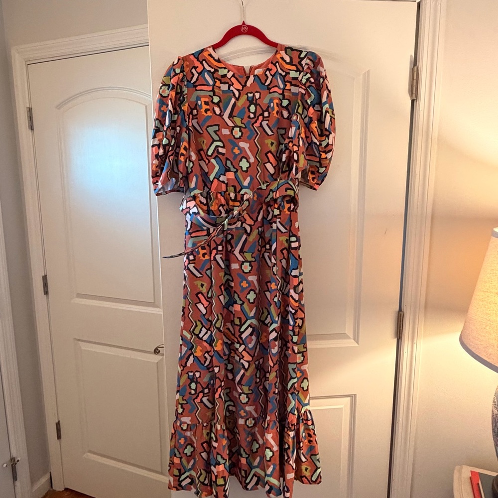 CROSBY by Mollie Burch Multicolor Abstract Long Sleeve Dress